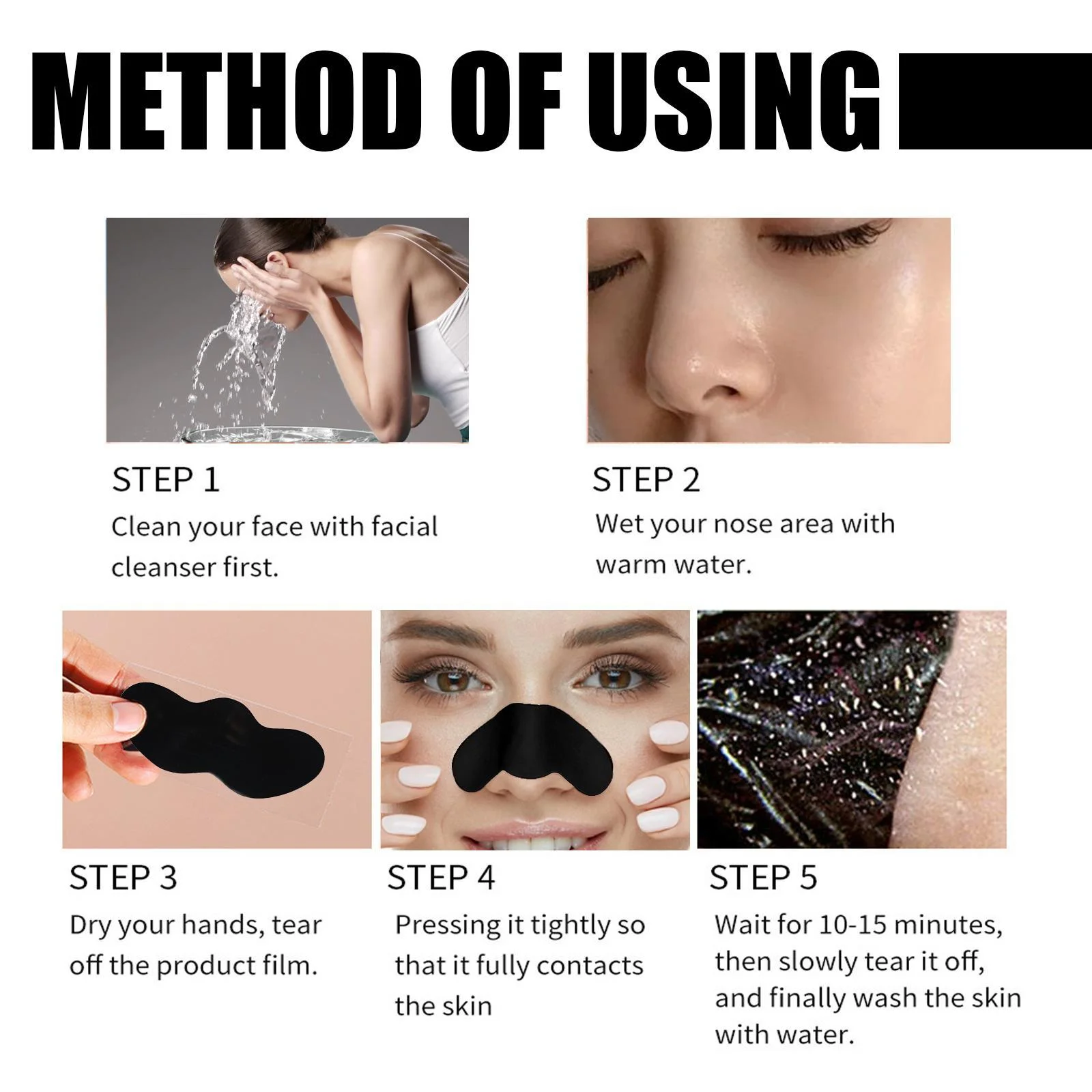10 Blackhead Nose Patch Strips for Deep Pore Cleansing – Paper Formula