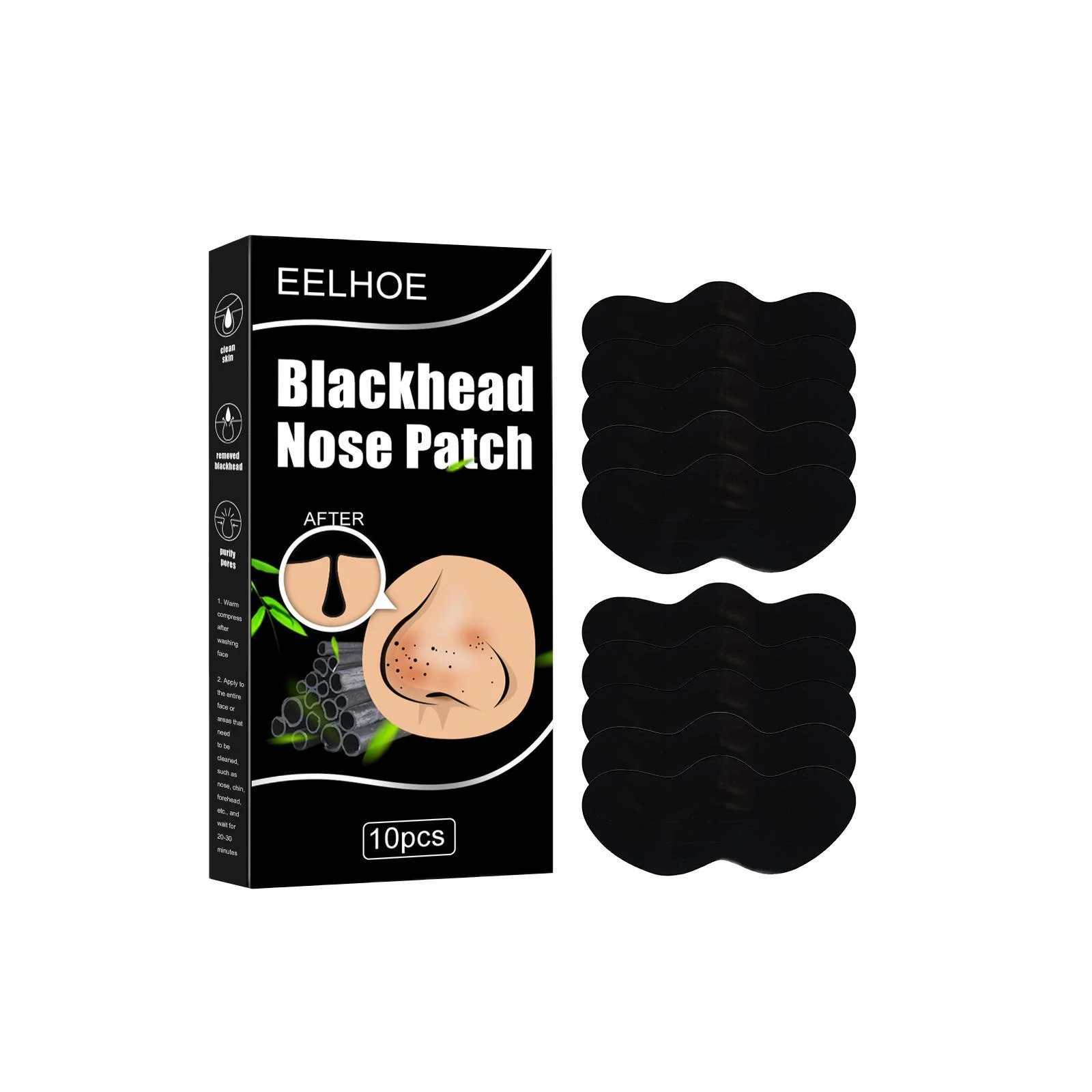 10 Blackhead Nose Patch Strips for Deep Pore Cleansing – Paper Formula