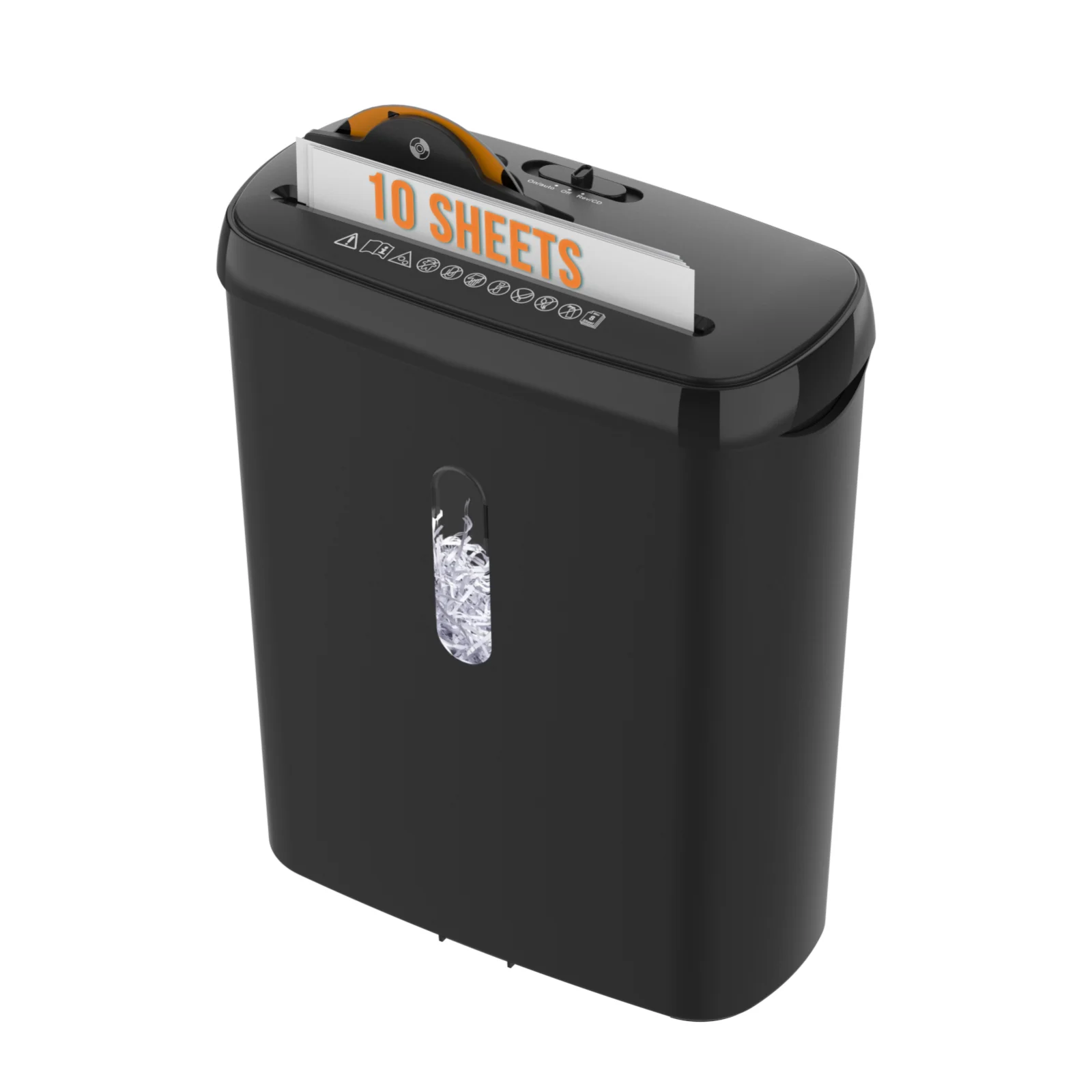 10 Sheet Compact Paper Shredder with CD and Credit Card Capability