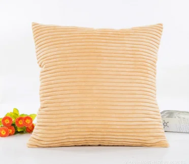 2.5 Corn Strips Corduroy Plush Plain Hug Pillowcase Cushion Set Without Core