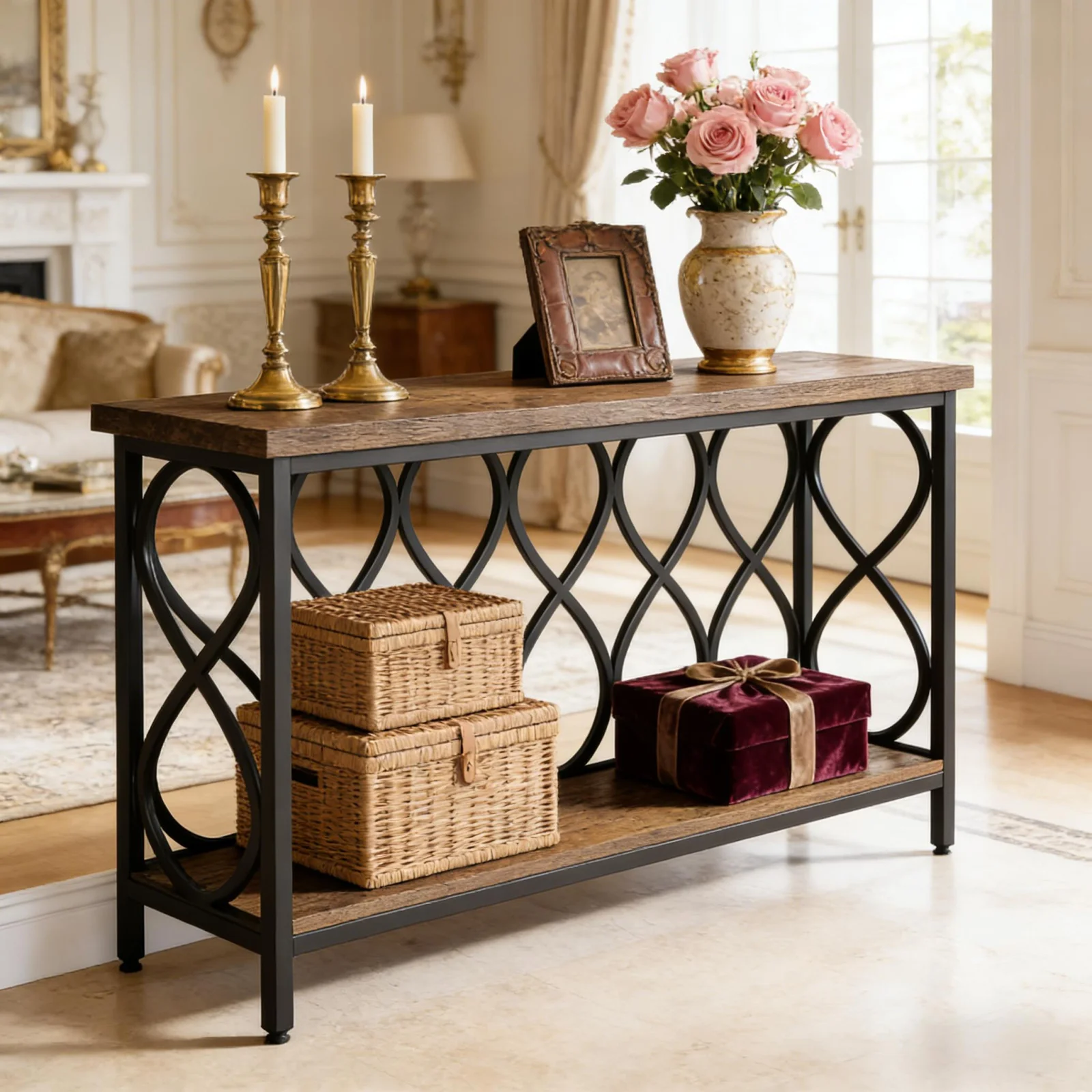 2-tier Plant Stand,entryway Table,console Table,sofa Table
