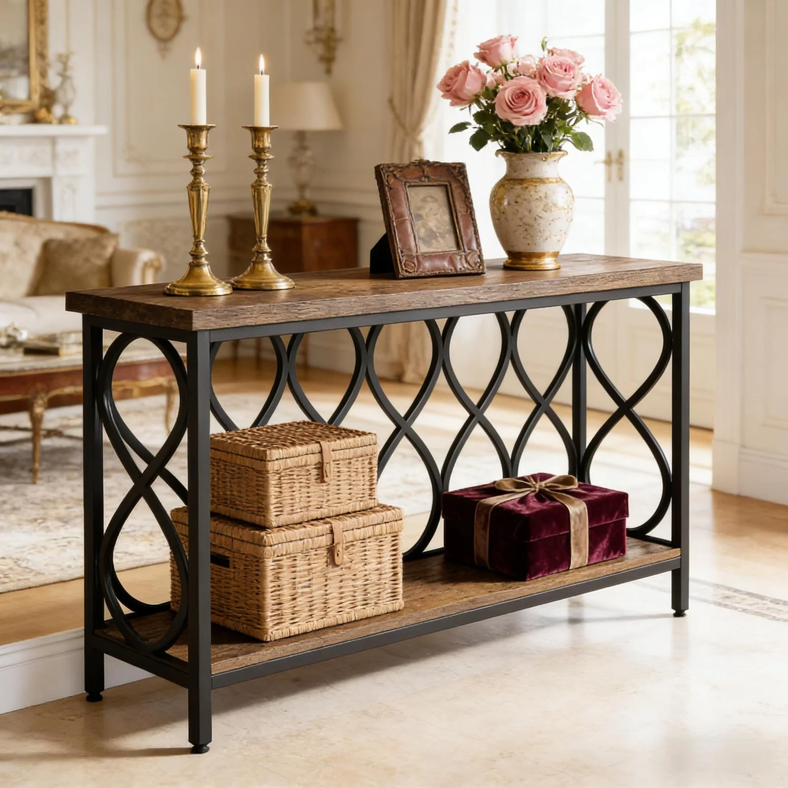 2-tier Plant Stand,entryway Table,console Table,sofa Table