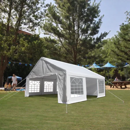 20x20 Feet Party Tent Heavy Duty Marquee Canopy Outdoor Wedding Tent Carport Events Shelter Tent for Parties Bbq with Storgae Carry Bags