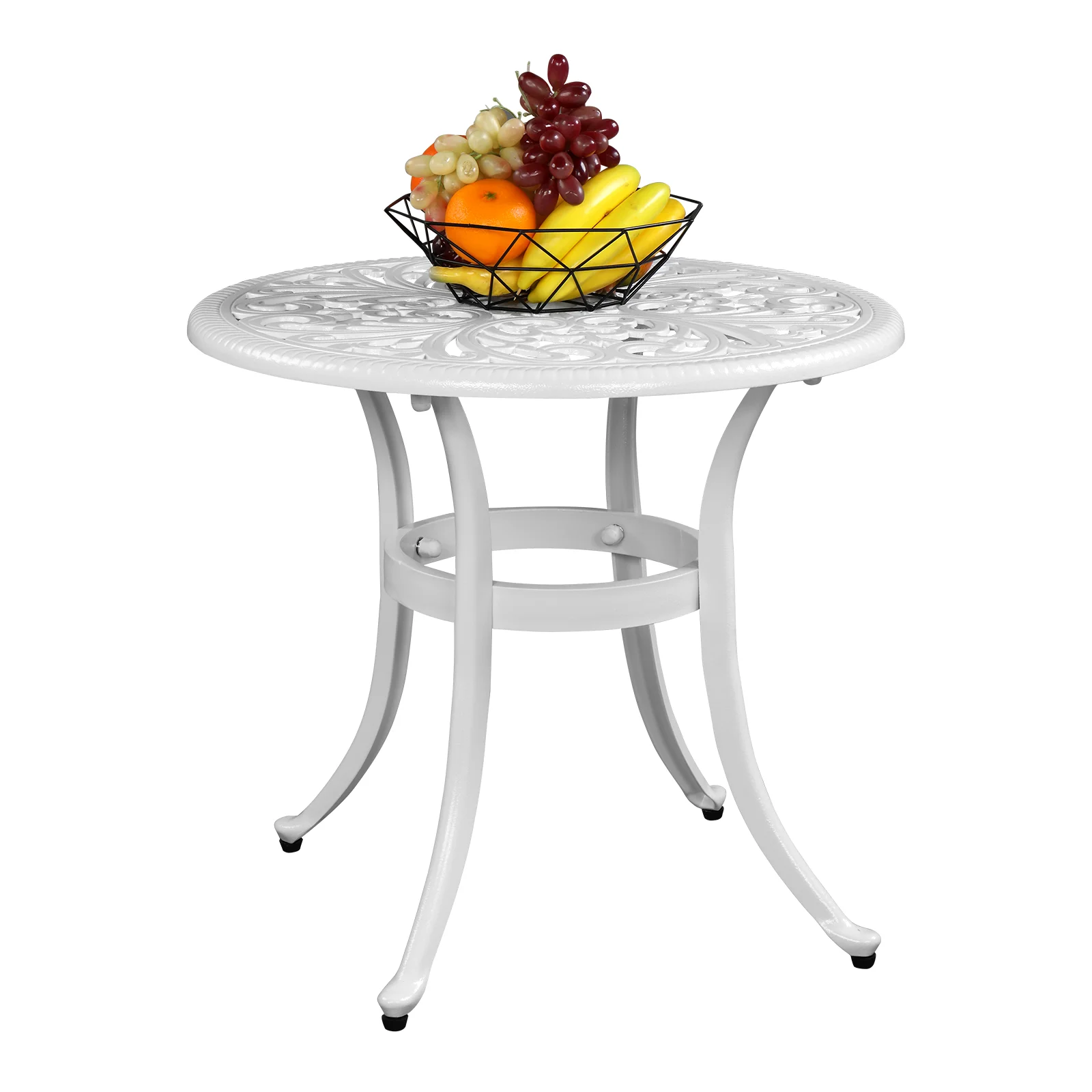 23.6inch Round Patio Table White
