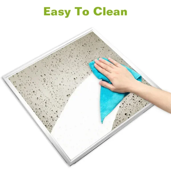 2‑Pack 48‑LED 2×2 ft Edge‑Lit LED Panel Light, 4800 lm, 7500K Cold White, 150W Fluorescent Replacement