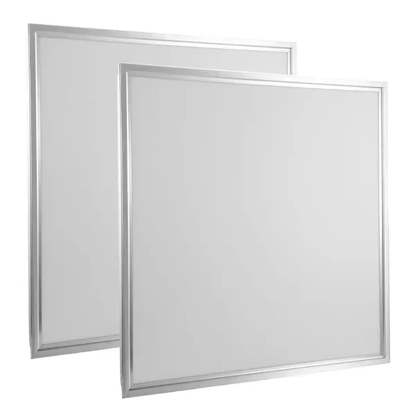 2‑Pack 48‑LED 2×2 ft Edge‑Lit LED Panel Light, 4800 lm, 7500K Cold White, 150W Fluorescent Replacement