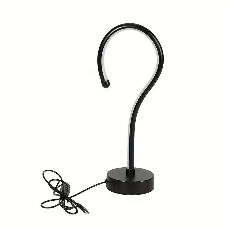 Question Mark Shape LED Desk Lamp with USB Three Color Dimming for Bedroom