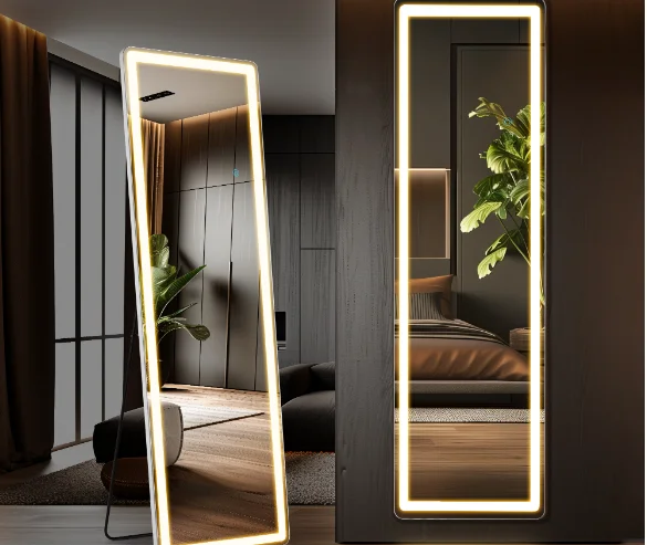 3 Color Lighting Mirror with Led Lights
