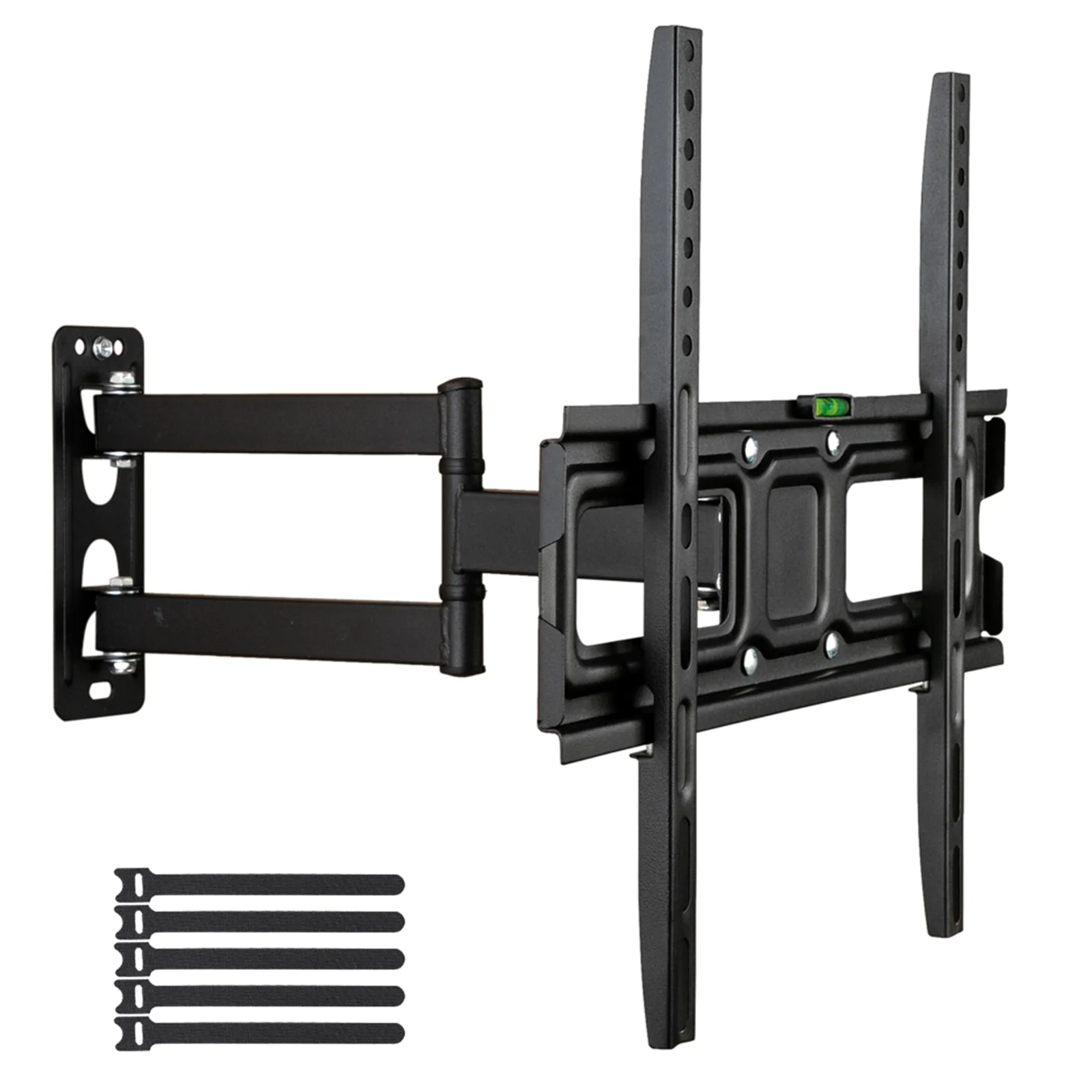 Black Single Pendulum TV Wall Mount for 32‑65 inch Screens, 35 kg Load, Tilt‑Adjustable