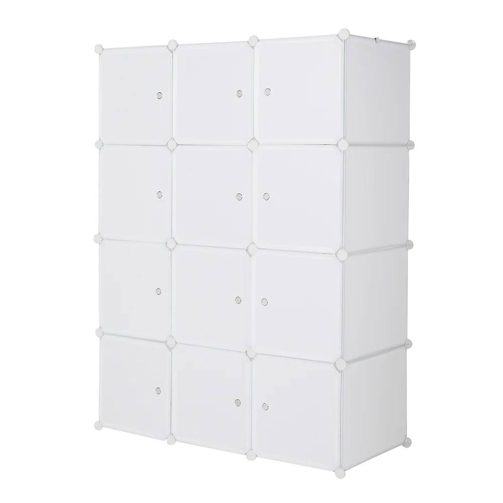 4-layer 12-compartment Rubik's Cube Wardrobe, Plastic, Can Be Freely Assembled Diy Style