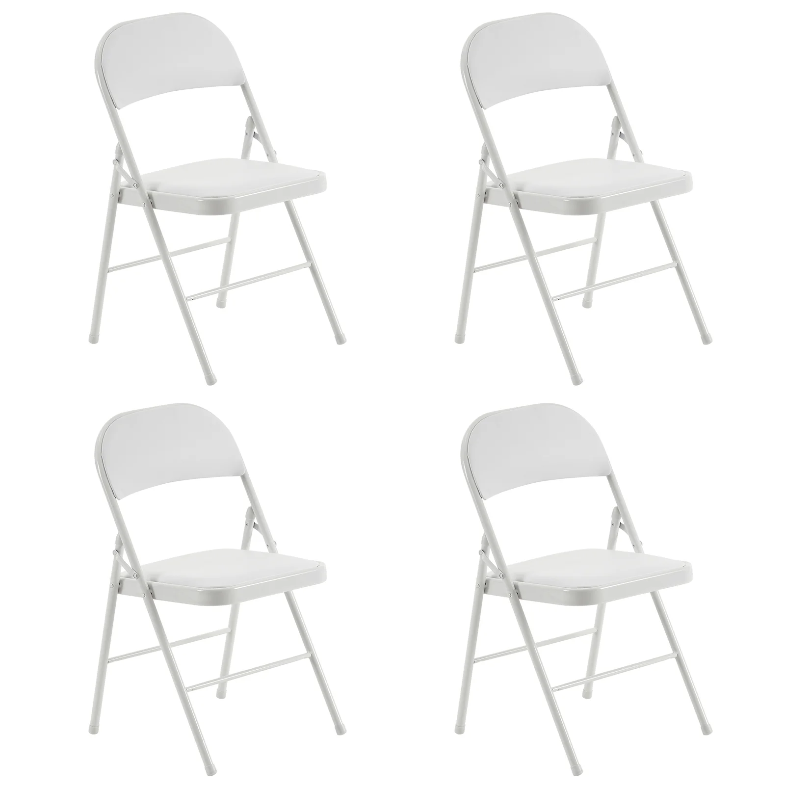 4pcs Simple Leather Pvc Steel Pipe Exhibition Chairs