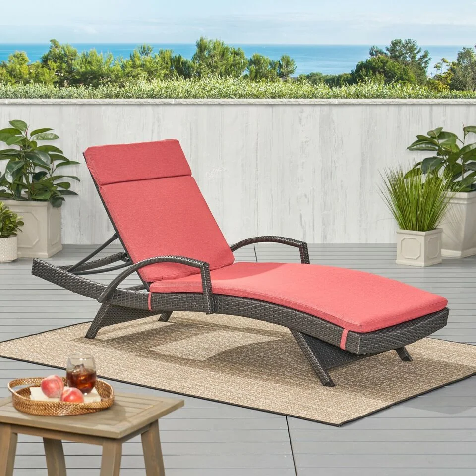 52005.00cush- Red 2pcs Salem Outdoor Lounge Cushion Without Chaise Lounge