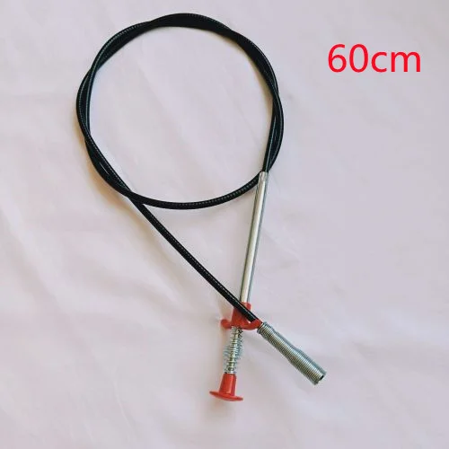 60cm Sewer Dredger Spring Pipe Dredging Tool Household Hair Cleaner Drain Clog Remover Cleaning Tools Household for Kitchen Sink Kitchen Gadgets