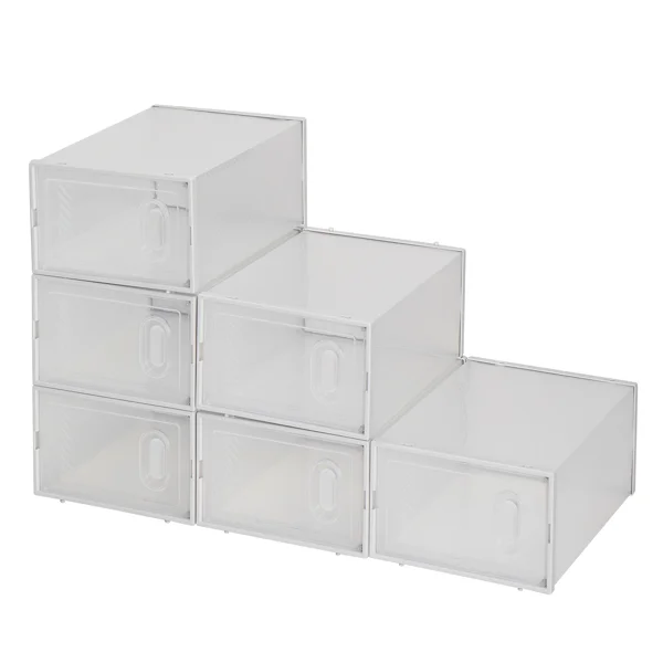 6pcs White Shoe Box Plastic Mesh