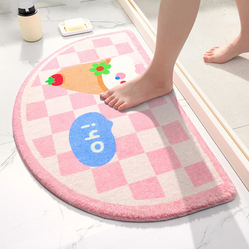 Absorbent Bathroom Nonslip Mat Entry Door Mat Door Foot Pad Toilet Entry Door Home Mat