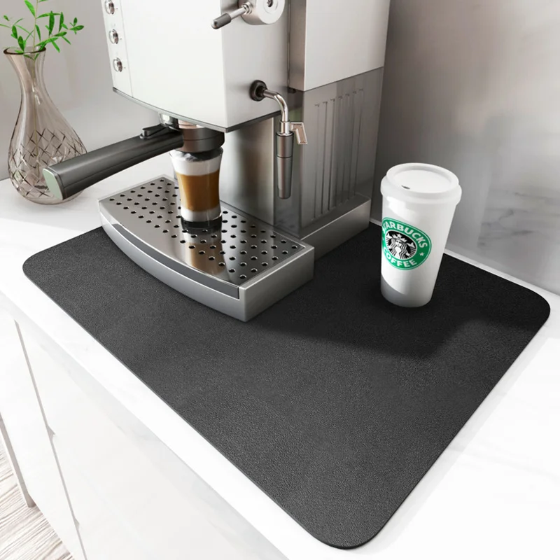 Absorbent Bowl and Plate Drying Mat Bar Counter Wash Basin Water Draining Pad Kitchen Table Table Non-slip Mat