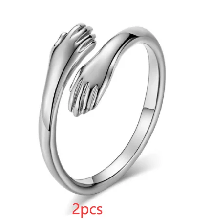 Adjustable Simple Geometry Ring in Silver or Gold Alloy with Electroplated Finish