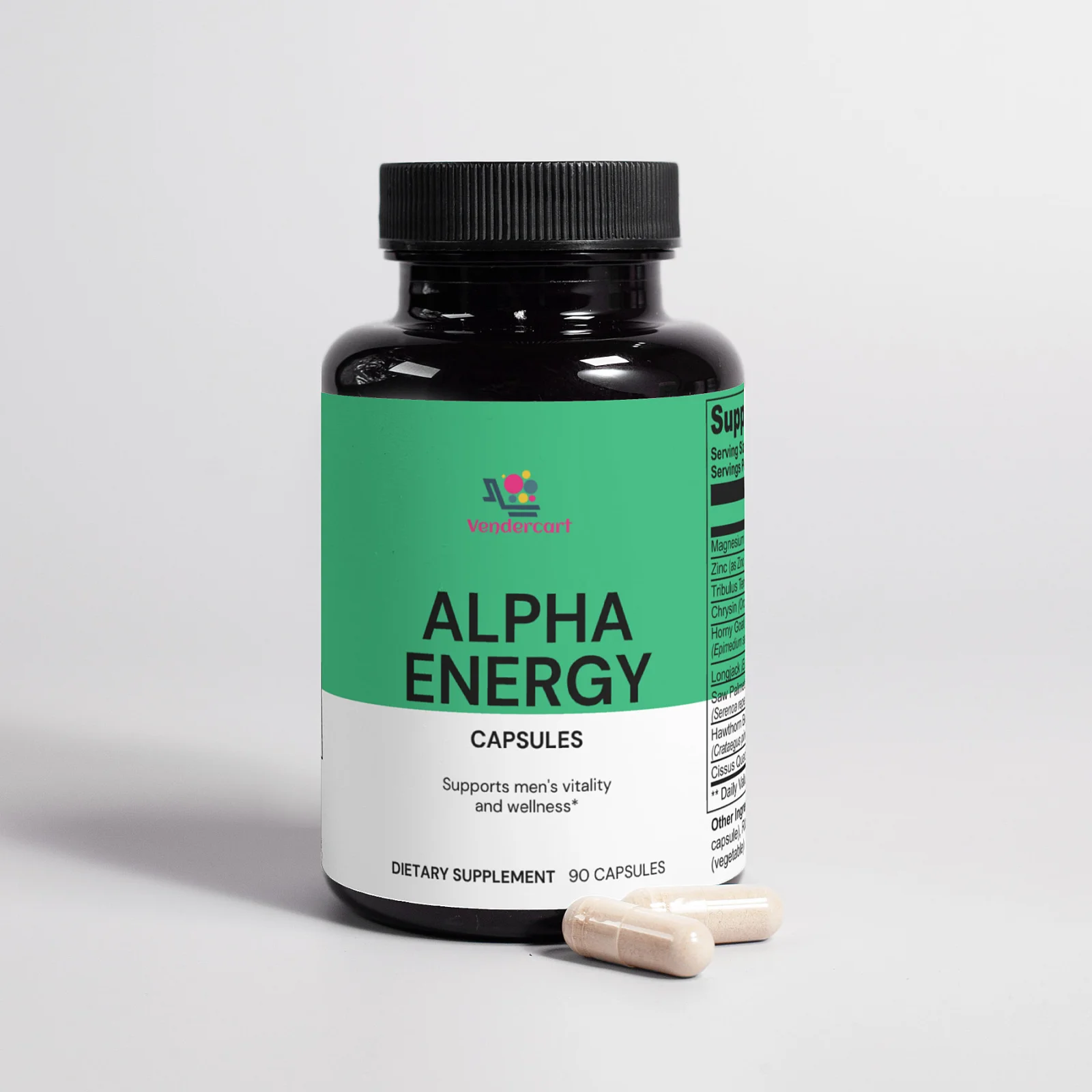 Alpha Energy Testosterone Booster - Natural Support for Muscle Growth & Energy