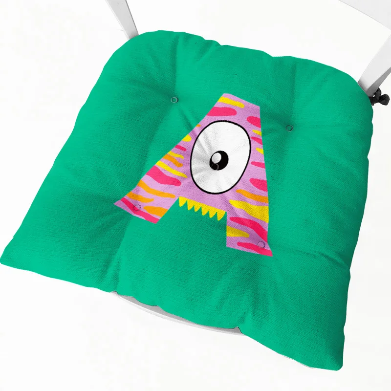 Alphabet Thick Chair Pad Cartoon