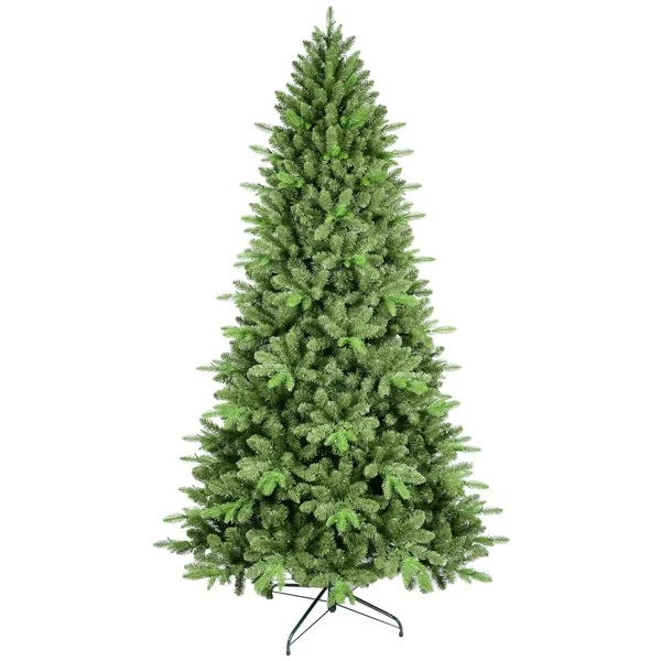 Artificial 6ft Green Christmas Tree with 1168 Pe Pvc Mixed Branch Tips, Hinged Premium & Foldable Base for Indoor Holiday Decorating