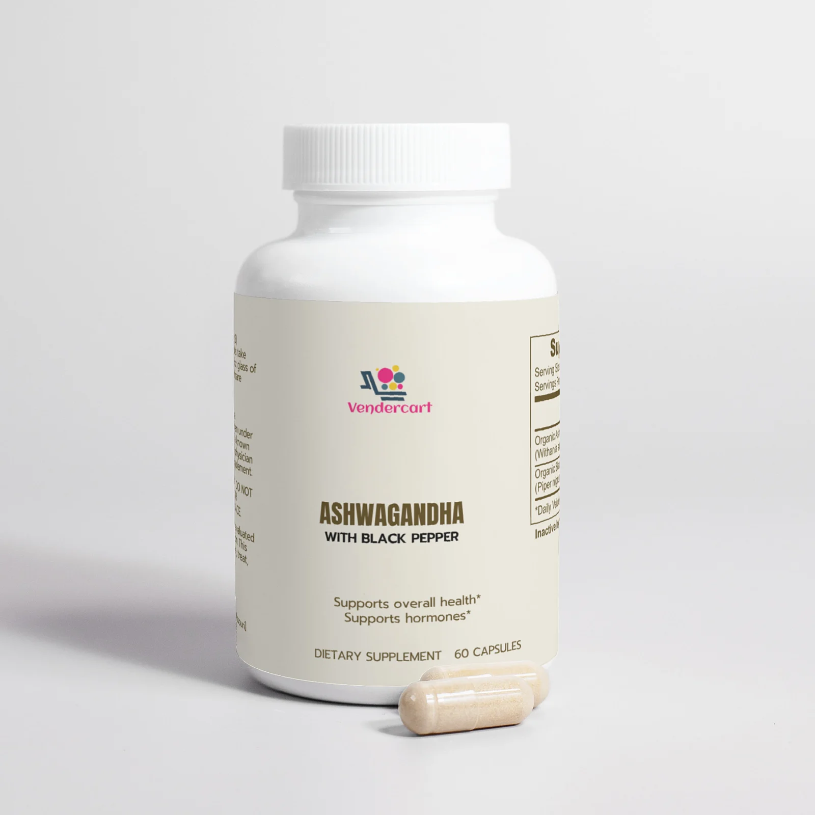 Ashwagandha with Black Pepper – Stress‑Support Herbal Capsules