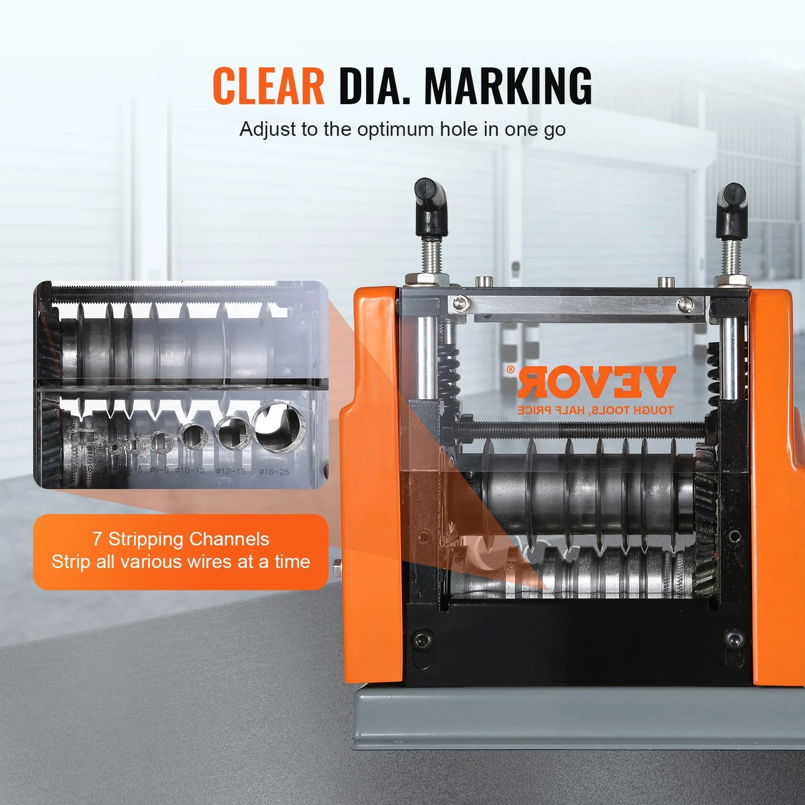 Automatic Wire Stripping Machine, Electric Motorized Cable Stripper, 60 W, Wire Peeler with Visible Stripping