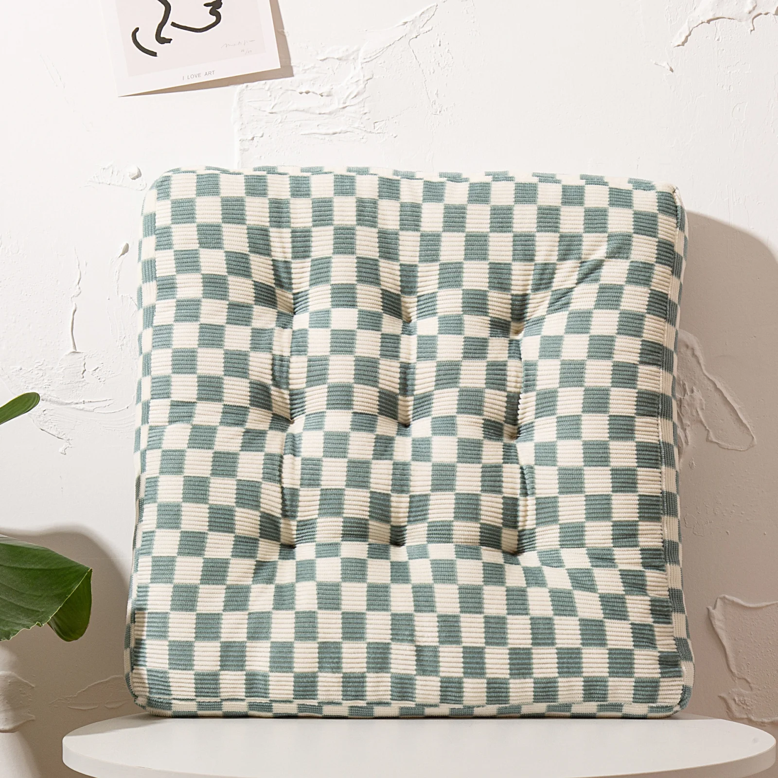 Autumn and Winter Corduroy High Elastic Pearl Cotton Seat Cushion