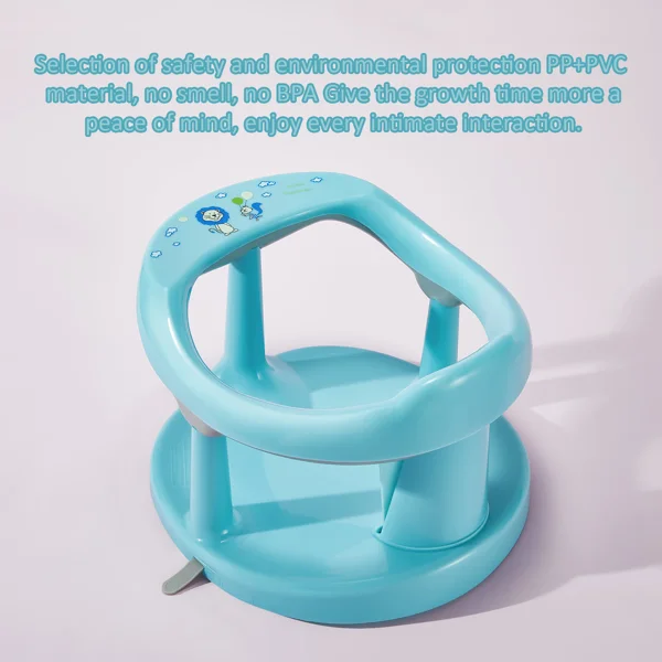 Cute non‑toxic baby bath chair with high backrest and armrests