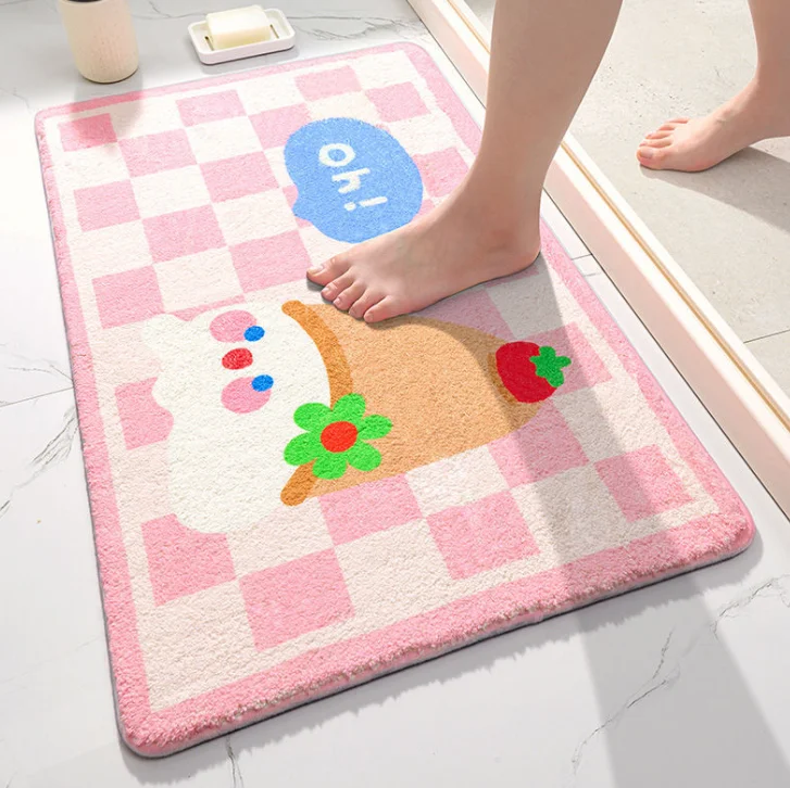 Bathroom Absorbent Floor Mat Toilet Toilet Door Nonslip