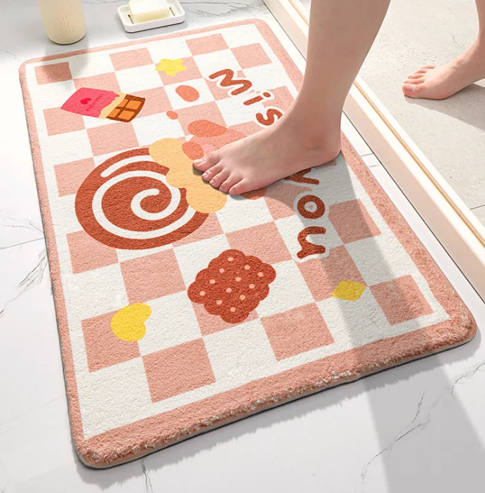 Bathroom Absorbent Floor Mat Toilet Toilet Door Nonslip