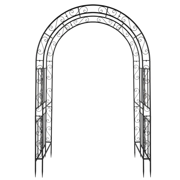 Black Double-layer Iron Arch