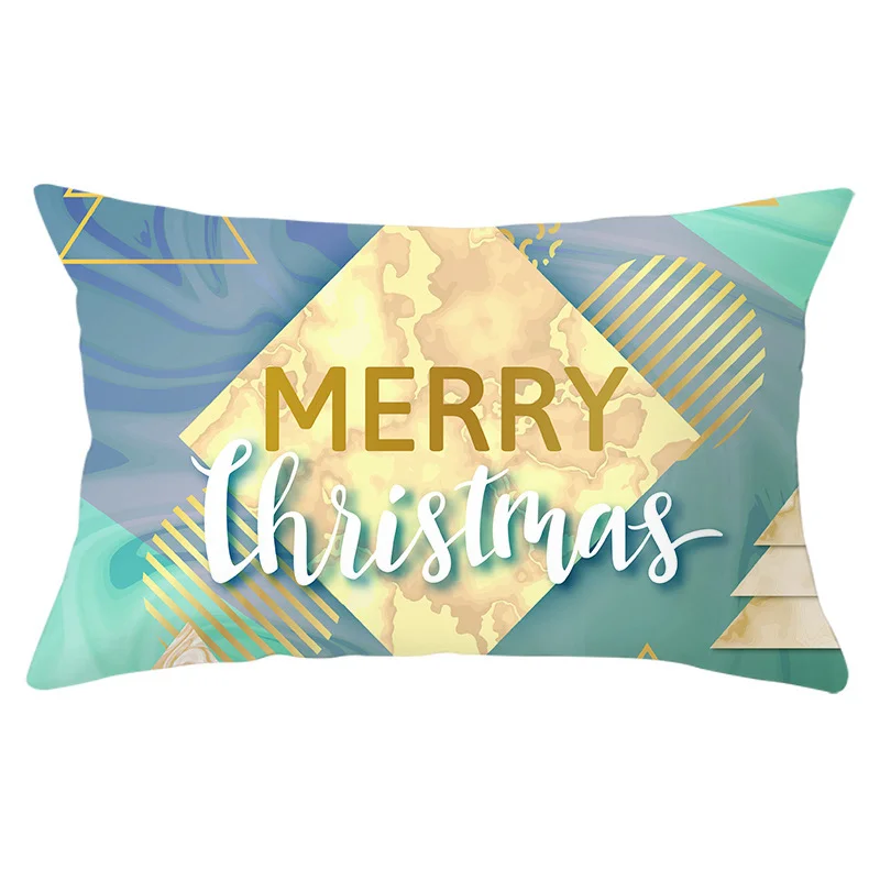 Blue Series Christmas Peach Skin Waist Pillowcase