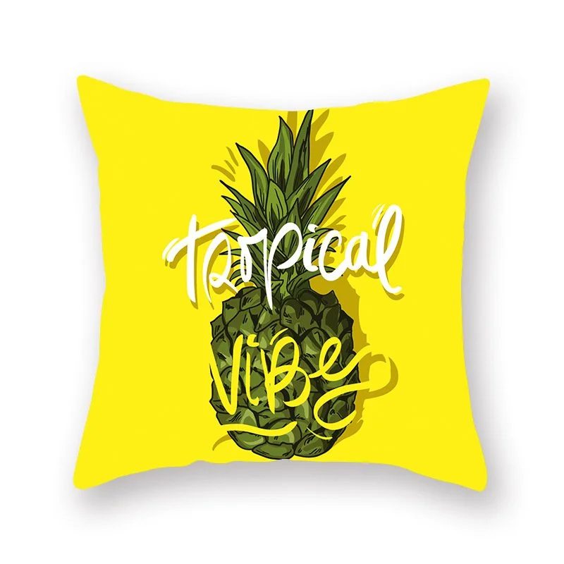 Bright Yellow Pineapple Hug Pillowcase Amazon Hot Style Home Lumbar Pillow Cushion Backrest