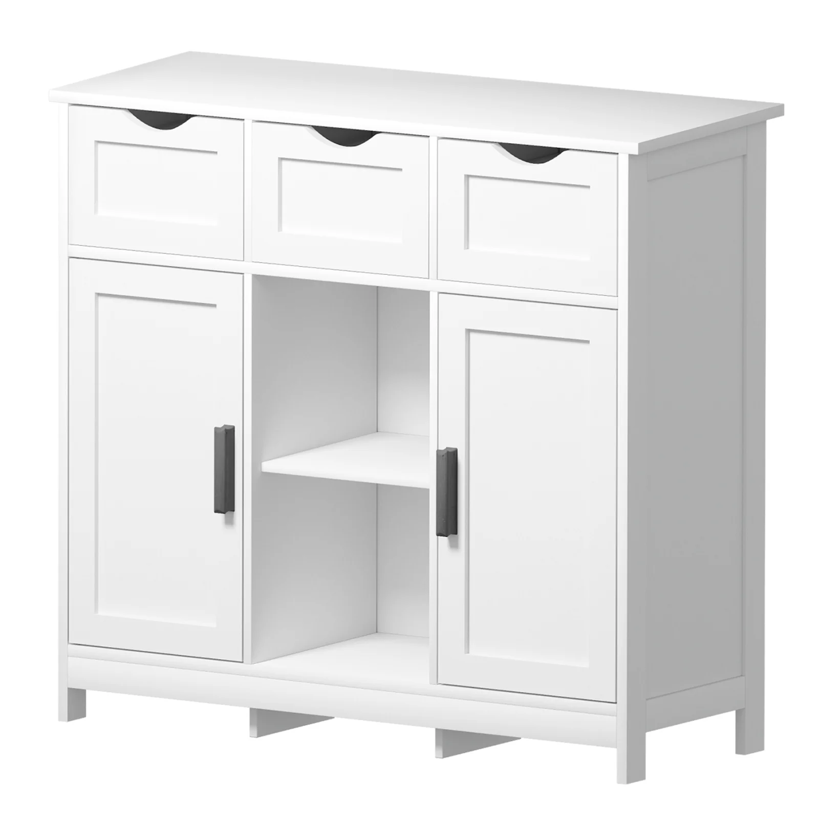 Cabinets with Drawers and Shelves, Living Room, Bedroom, Bathroom Decor Cabinets Furniture Home Decor - White