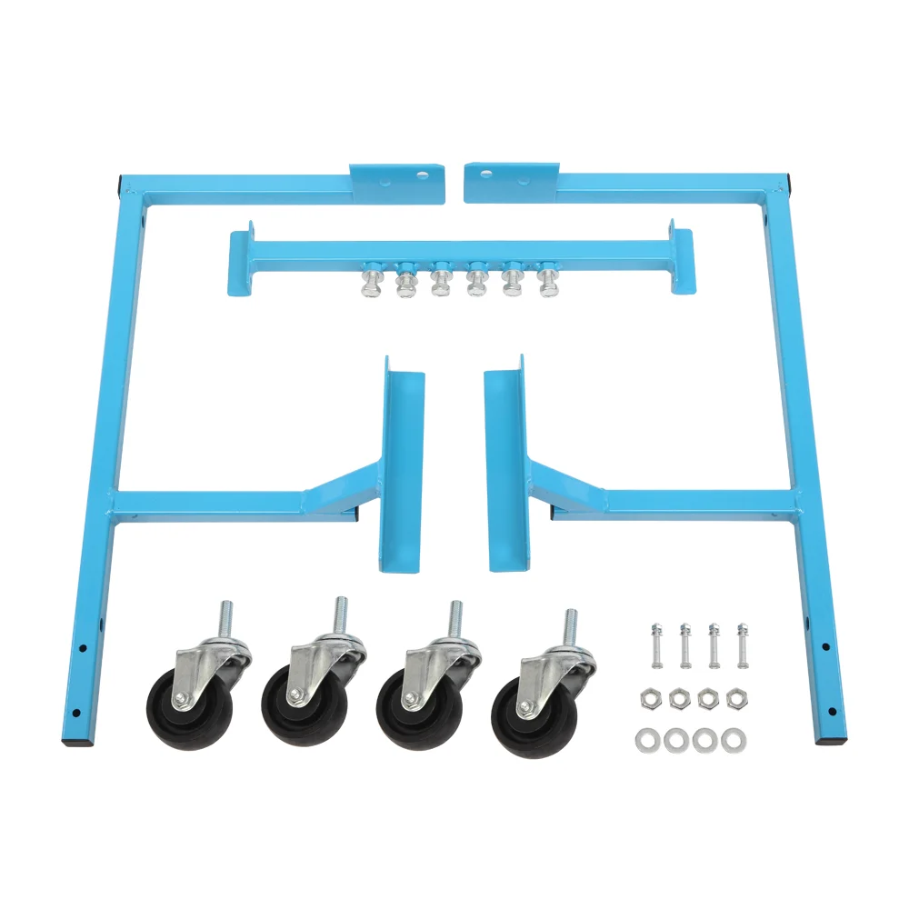 Heavy Duty Blue Steel Engine Cradle with Swivel Casters for Ford Engine Repair
