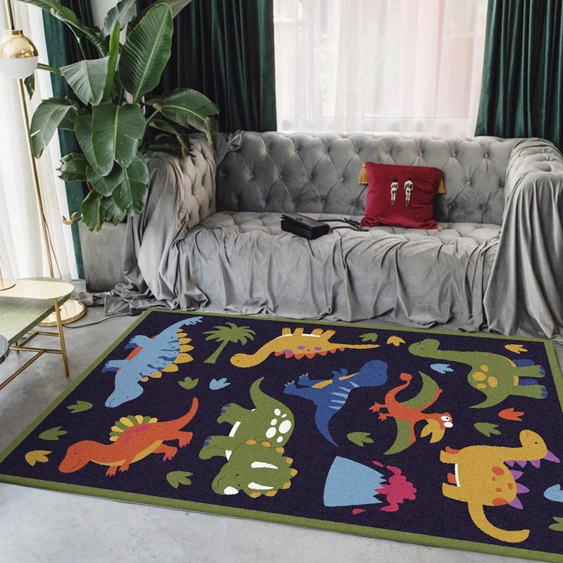 Cartoon Cute Forest Dinosaur Cashmere-like Home Decorative Carpet Living Room