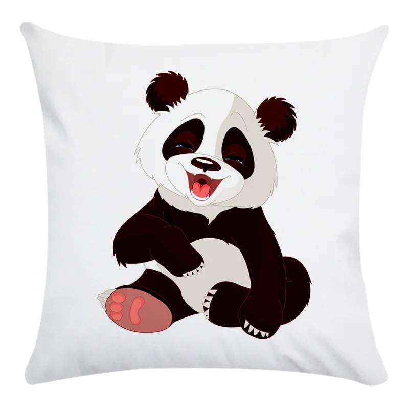 Cartoon Panda Super Soft Cotton Throwing Pillow Cover