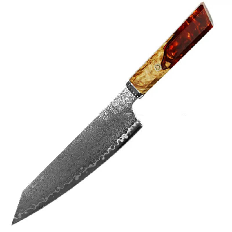Chef's Knife for Japanese Cuisine in Damascus