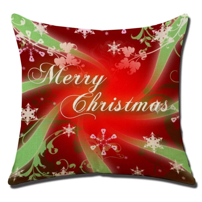 Christmas Cushion Holiday Pillowcase Cotton and Linen