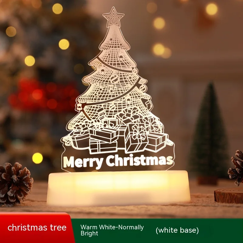 Christmas Decoration 3d Lamp Acrylic Led Night Lights New Year Valentines Day Christmas Kids Gift Christmas Ornaments