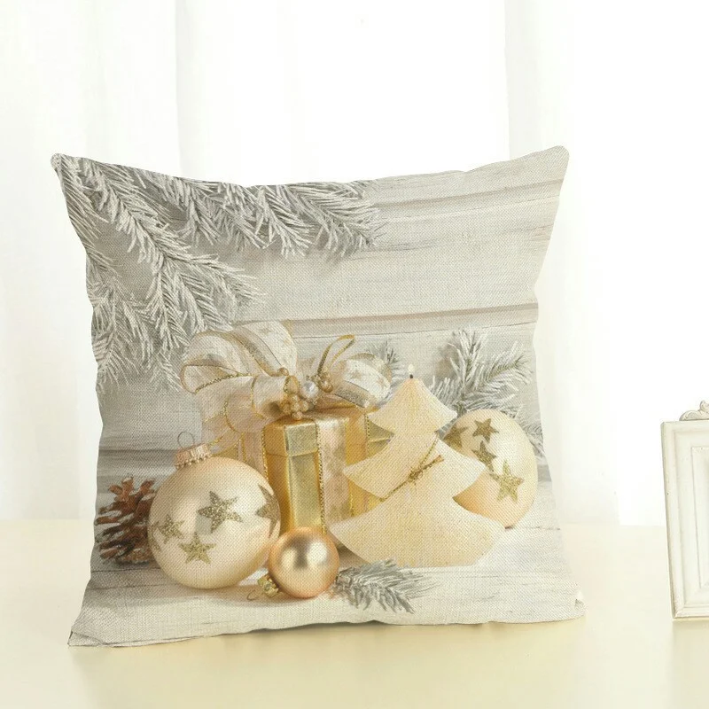 Christmas Polyester Fabric Sofa Cushion and Pillowcase
