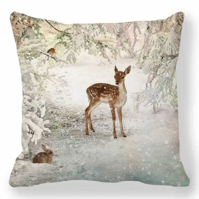 Christmas Style Encrypted Peach Skin Pillowcase