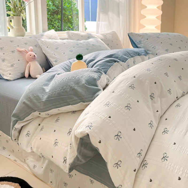 Class a Cloud Yarn Cotton Four-piece Set Ins Style