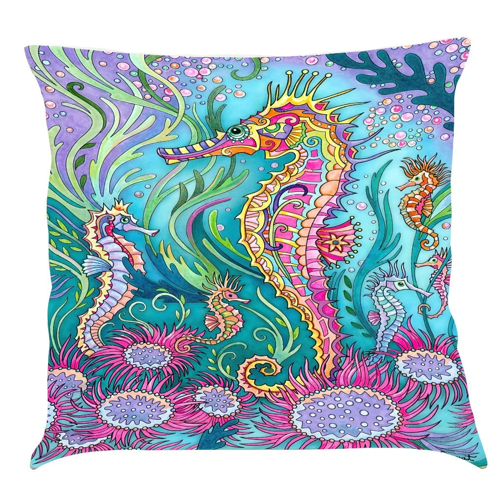 Classic Ocean Series Cotton and Linen Pillowcase