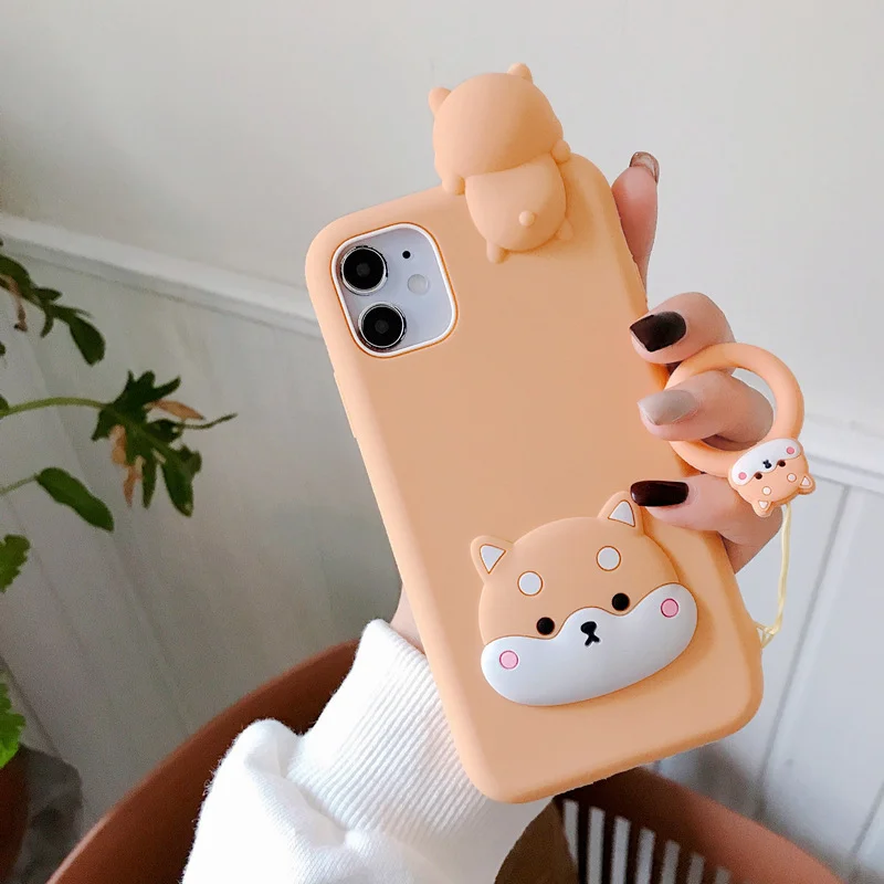 Compatible with Apple , Cartoon Silicone Protective Sleeve