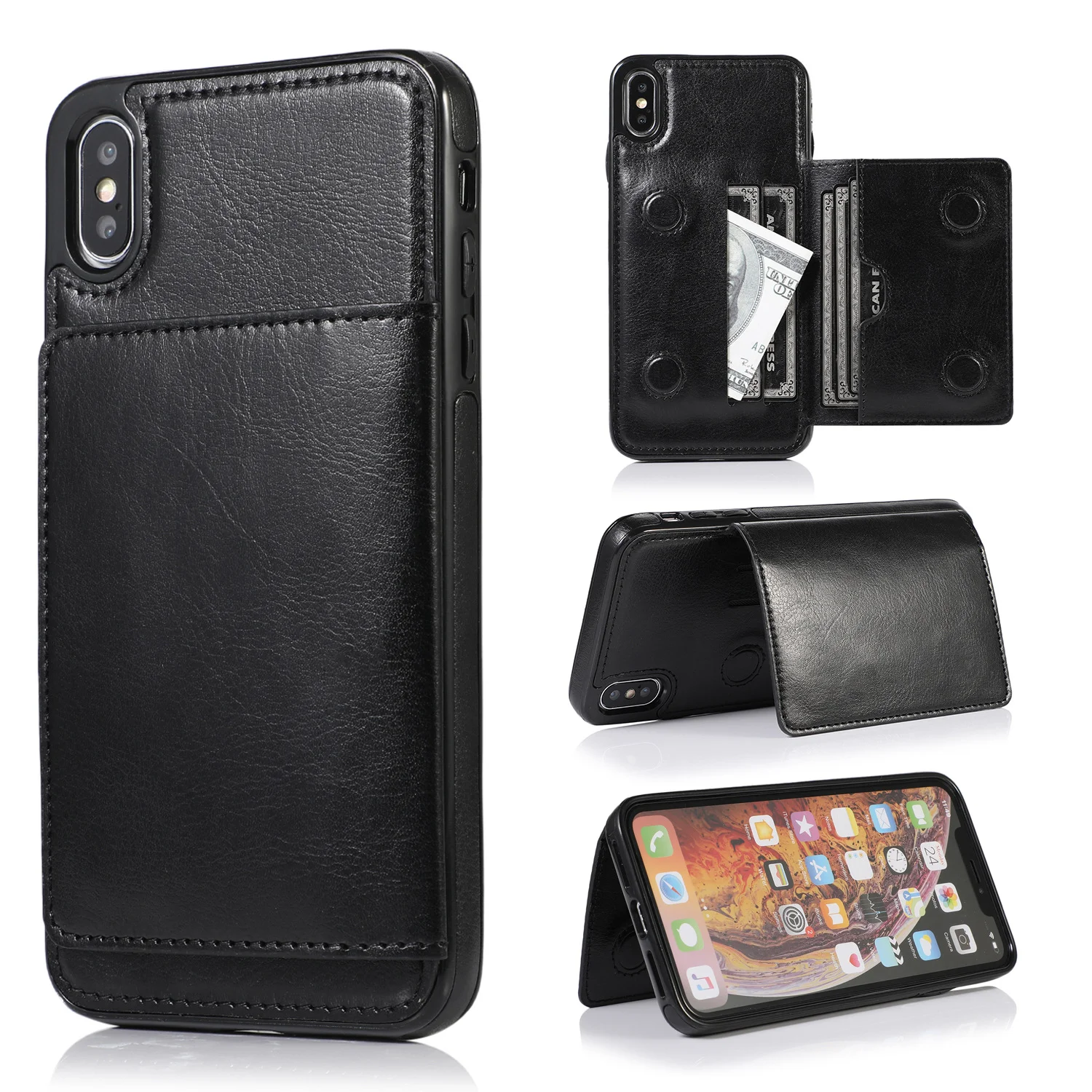 Compatible with Apple , Phone Case Left and Right Card Holster Xs Max Card Holster