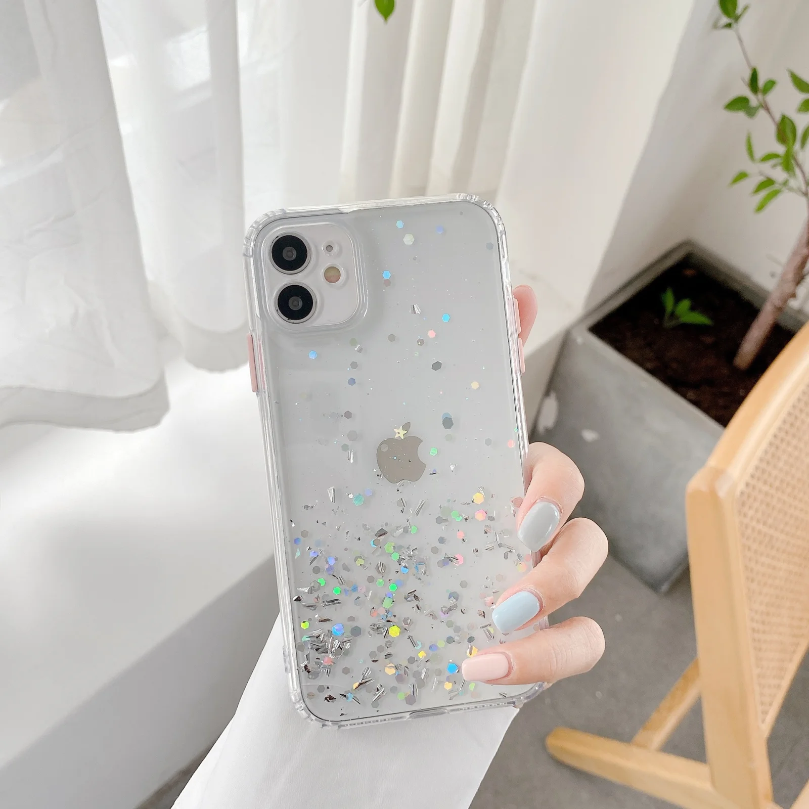 Compatible with , Epoxy Glitter 8p Gradient All-inclusive Anti-drop Cover