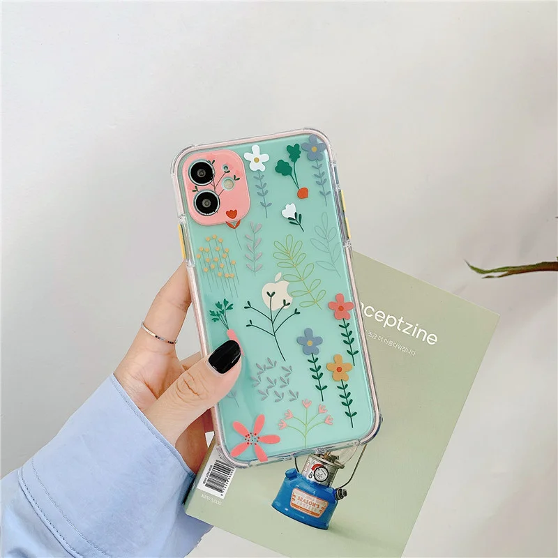 Compatible with , Idyllic Small Flower Soft Shell Transparent Mobile Phone Case