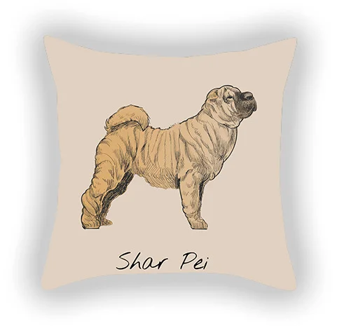 Cotton and Linen Printed Pillow Cover Short Plush Household Products