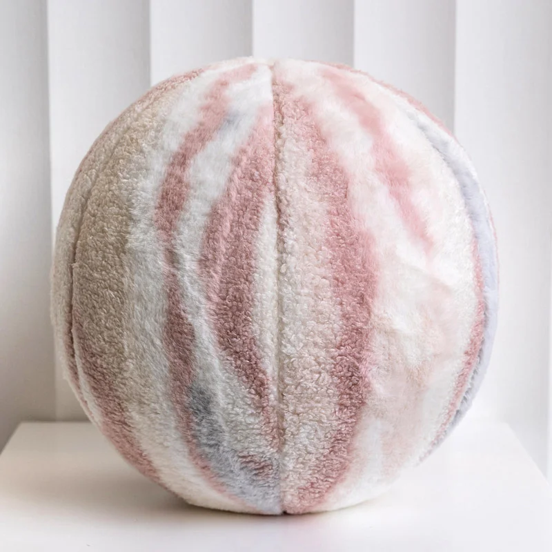 Cream Ins Style Cute Plush Round Spherical Pillow